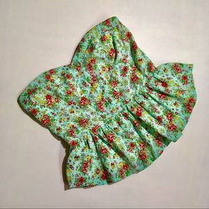 Gianni Bini floral sleeveless peplum top size M